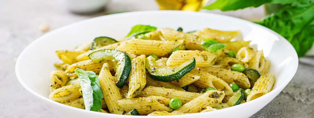 Kabaklı Pesto Soslu Makarna