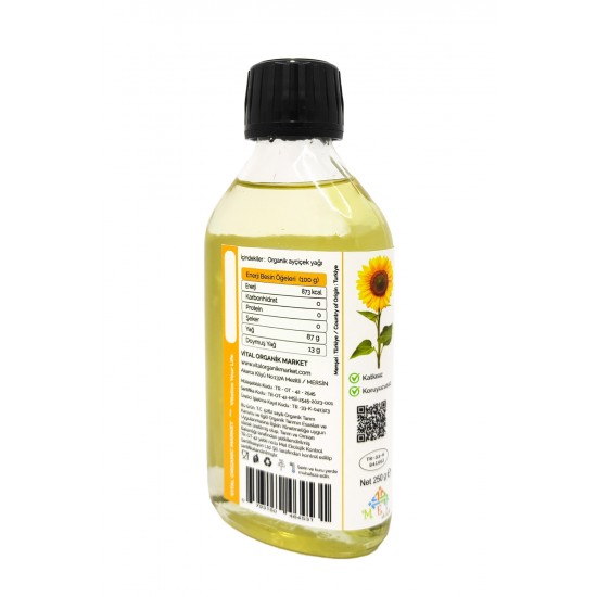Organik Ayçiçek Yağı 250g Organik Ayçiçek Yağı 250g