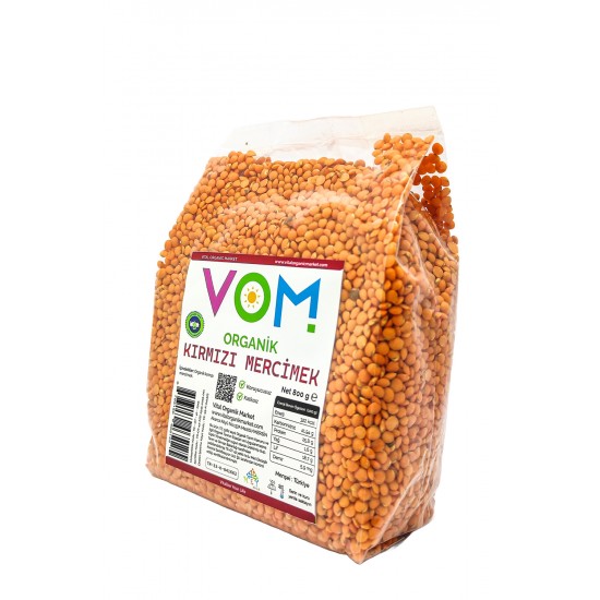 Organik Kırmızı Mercimek 800g Organik Kırmızı Mercimek 800g