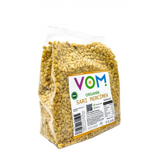 Organik Sarı Mercimek 800g Organik Sarı Mercimek 800g