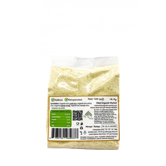 Organik Balkabaklı Bebek Muhallebisi 180g