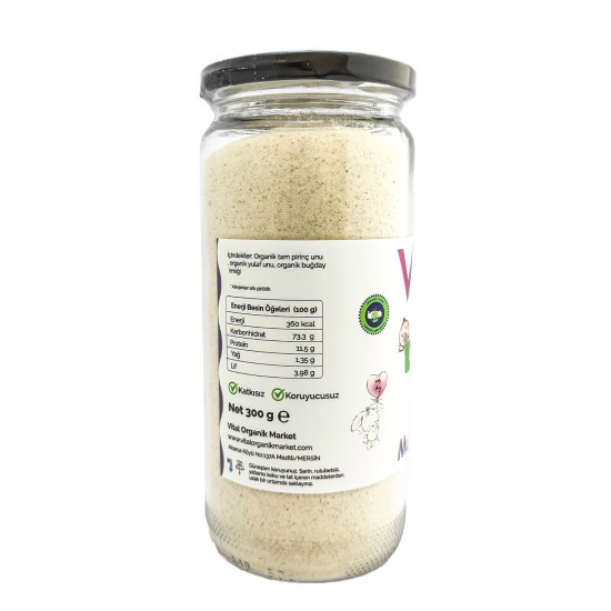 Organik Yulaflı Bebek Muhallebisi 300g