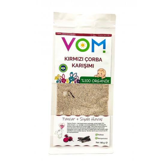 Organik VOM Kırmızı Çorba Karışımı 180g Organik VOM Kırmızı Çorba Karışımı 180g