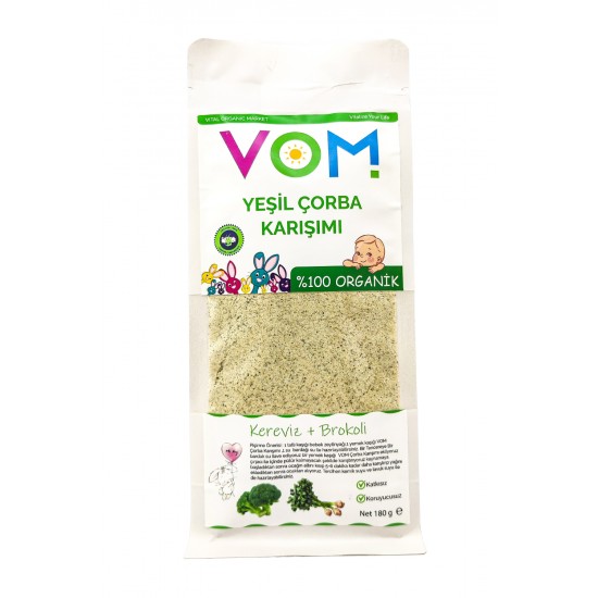 Organik VOM Yeşil Çorba Karışımı 180g Organik VOM Yeşil Çorba Karışımı 180g