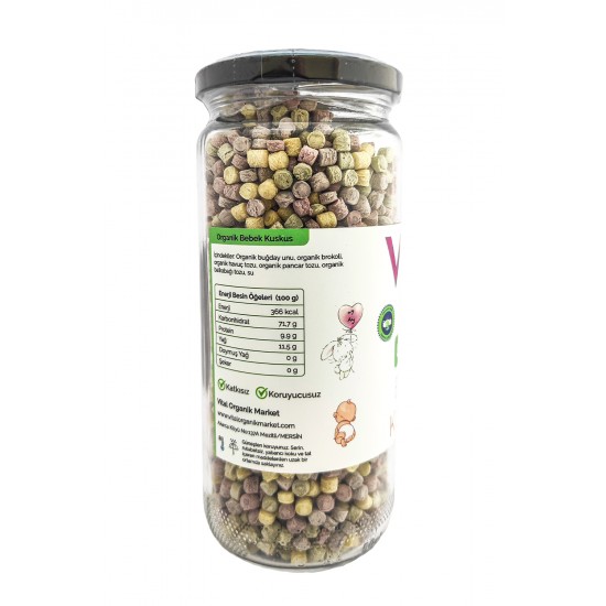Organik Bebek Kuskus Kavanoz 300g Organik Bebek Kuskus Kavanoz 300g