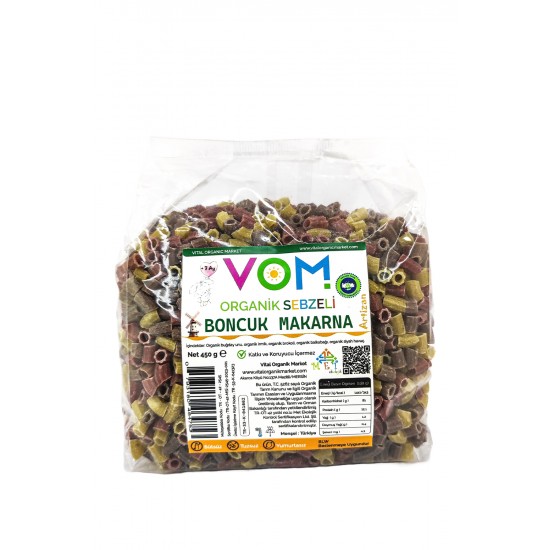 Organik Sebzeli Boncuk Makarna 450g Organik Sebzeli Boncuk Makarna 450g