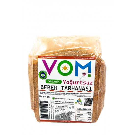 Organik Yoğurtsuz Bebek Tarhanası 500g Organik Yoğurtsuz Bebek Tarhanası 500g